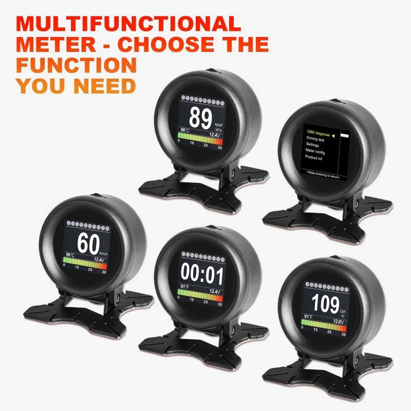X60 Car HUD Head-up Display Speedometer / Oil/Water Temperature Gauge/ Tachometer/ Mileage Meter