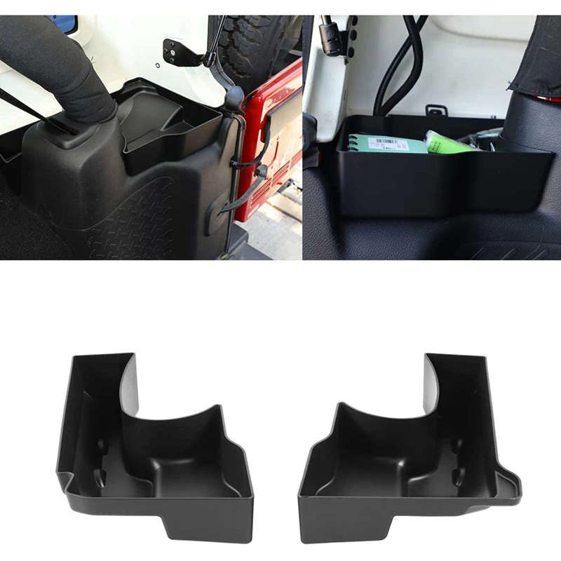 Wheel Well Storage Bin Rear Trunk Organizer,Cargo Storage Box Tray for 2011-18 Jeep Wrangler JK JKU
