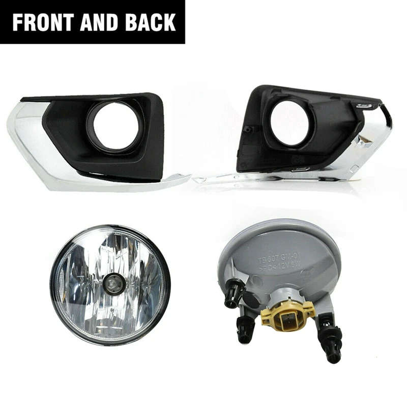 Car Front Bumper Fog Light Driving Lamp + Wires Harness Kit L&R for Chevy Traverse 2018-20
