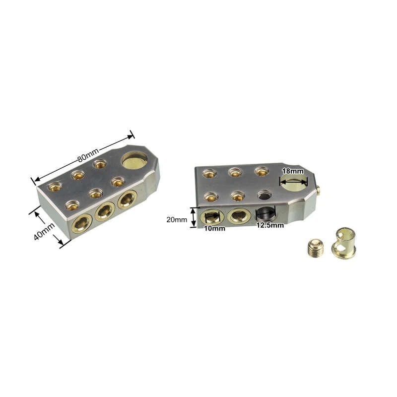 1 Pair Car Battery Chuck Battery Pile with M8 / M10 Wrench