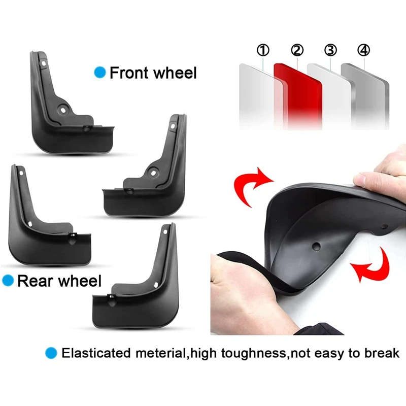 Front Rear Mudguards Mud Flaps Splash Guards Fender for Hyundai Tucson NX4 2021 2022 EU Version