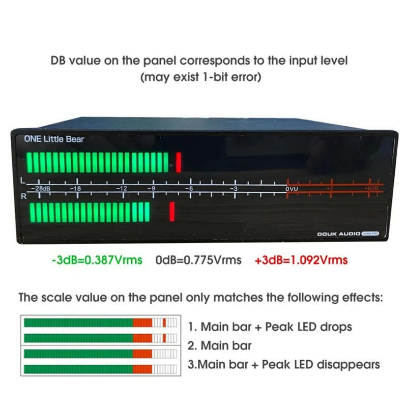 VU56-PRO Two-Color 2X56 Bit LED Stereo Music Spectrum Analyzer MIC+LINE Sound Level Meter
