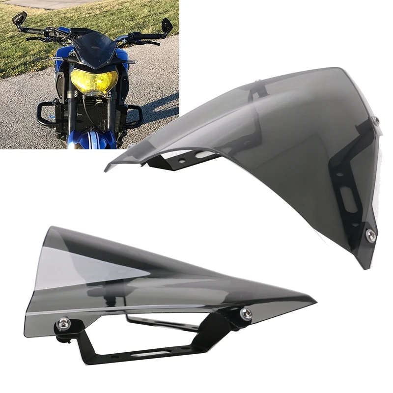 Windshield Windscreen for YAMAHA MT-07 FZ-07 2018-20 Pare-Brise Wind Deflectors MT07 FZ07 MT FZ 07