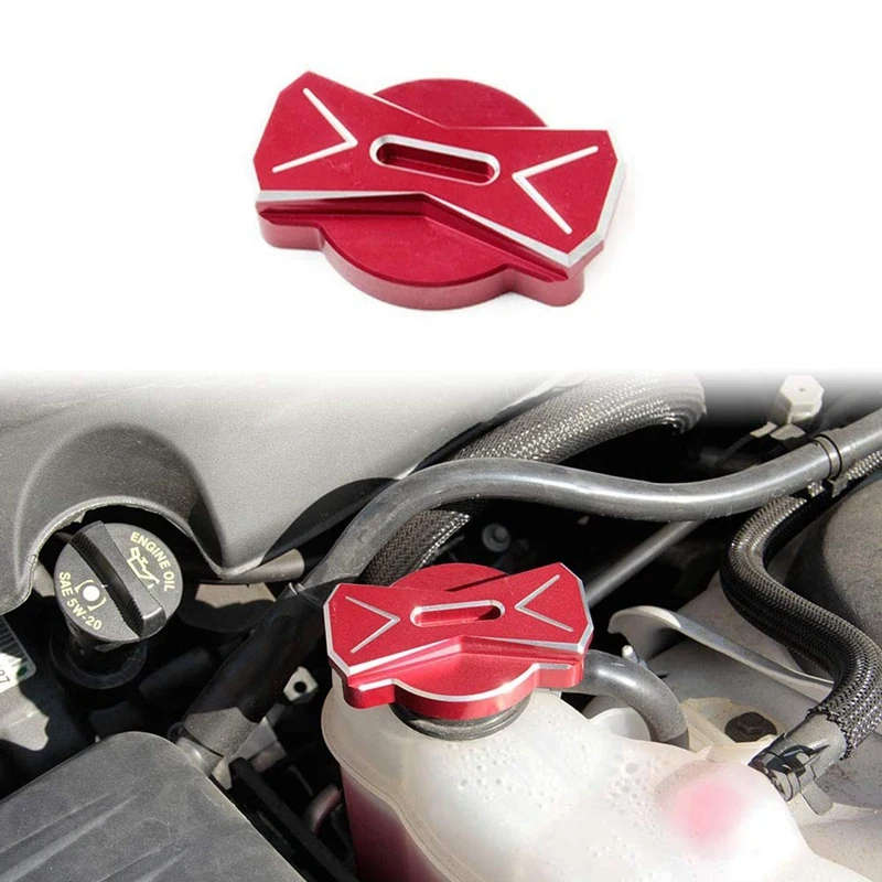 Aluminium Alloy Engine Shroud Oil Cap Radiator Cover Trim for Dodge Challenger Charger 2011-2021