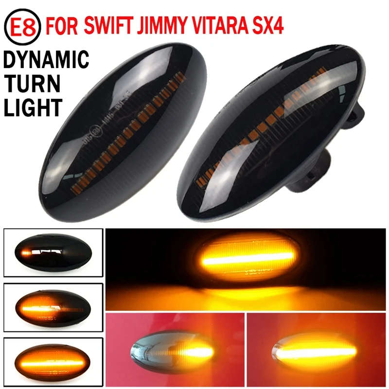 4X Car Dynamic LED Side Marker Light for Suzuki APV Arena Alto Grand Vitara Ignis Jimny SX4