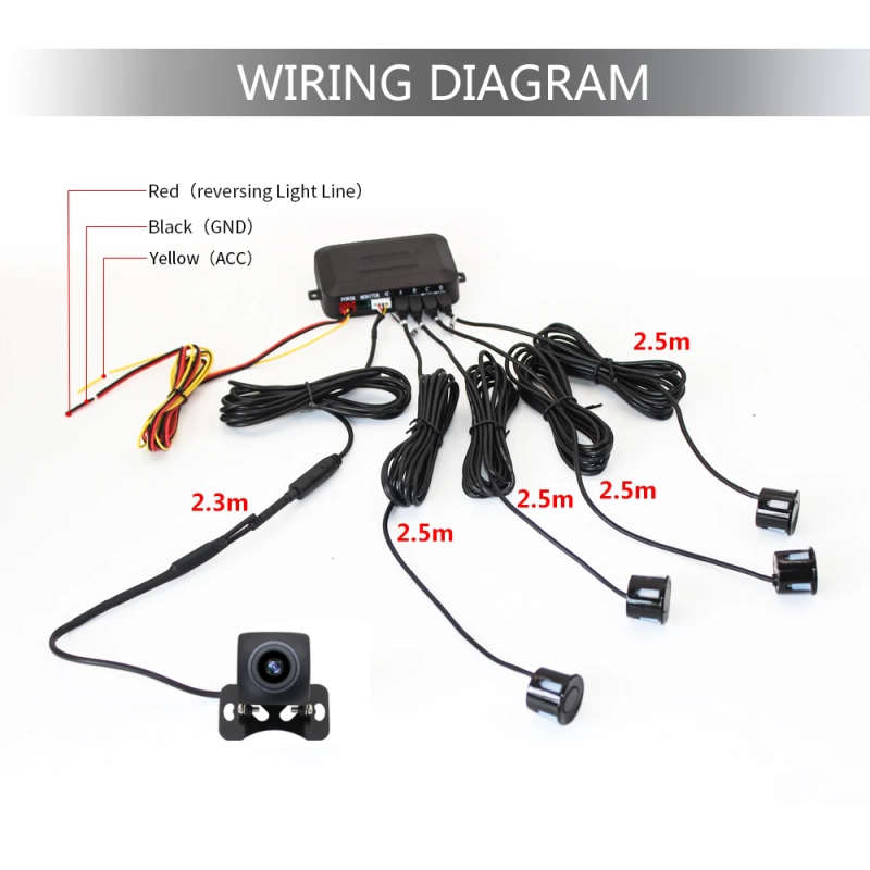 Car WiFi Parking Sensors Reversing Radar Camera, Sensor Diameter: 22mm/16.5mm
