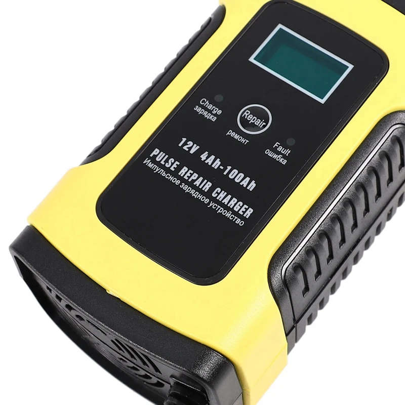 Car Battery Charger Intelligent Fast Power Charging Wet Dry Lead Acid Digital Lcd Display