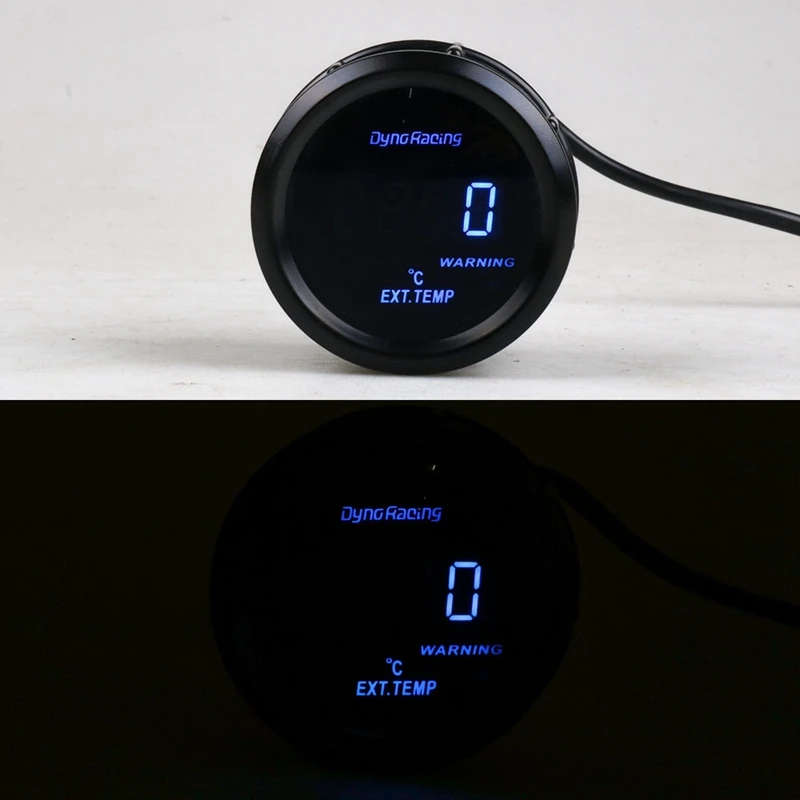 2 Inch 52mm Exhaust Gas Temp Gauge Digital Exhaust Temperature EGT EXT Gauge Blue Led Car Gauge