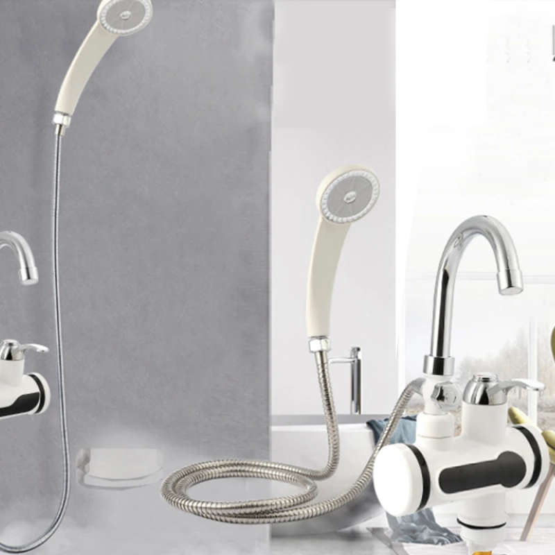 Kitchen Water Heater Tap Bathroom Instant Electric Heating Water Faucet with Shower
