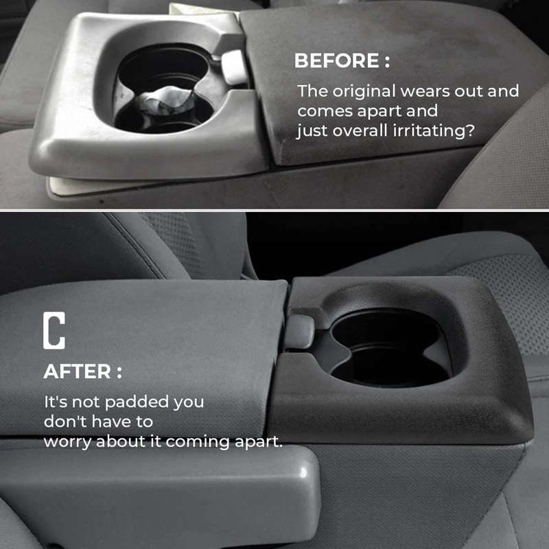Center Console Cup Holder Replacement Pad Black Compatible for Ford F-150 2004-2014