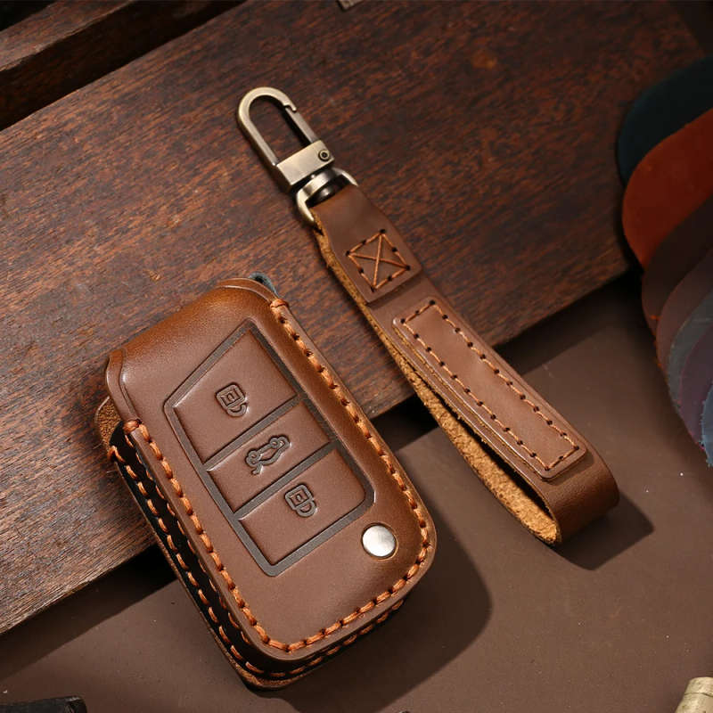Car Key Cover Case For Volkswagen VW Golf VII 7 MK7 Polo Passat Skoda Octavia Altea Aztec Leon