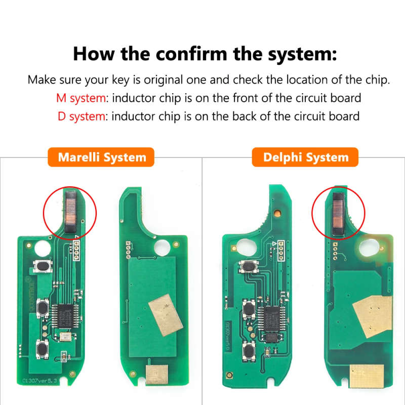 Remote Car Key For Fiat 500 500L Punto Florino Doblo Qubo Punto Evo Grande Punto 433MHz Marelli