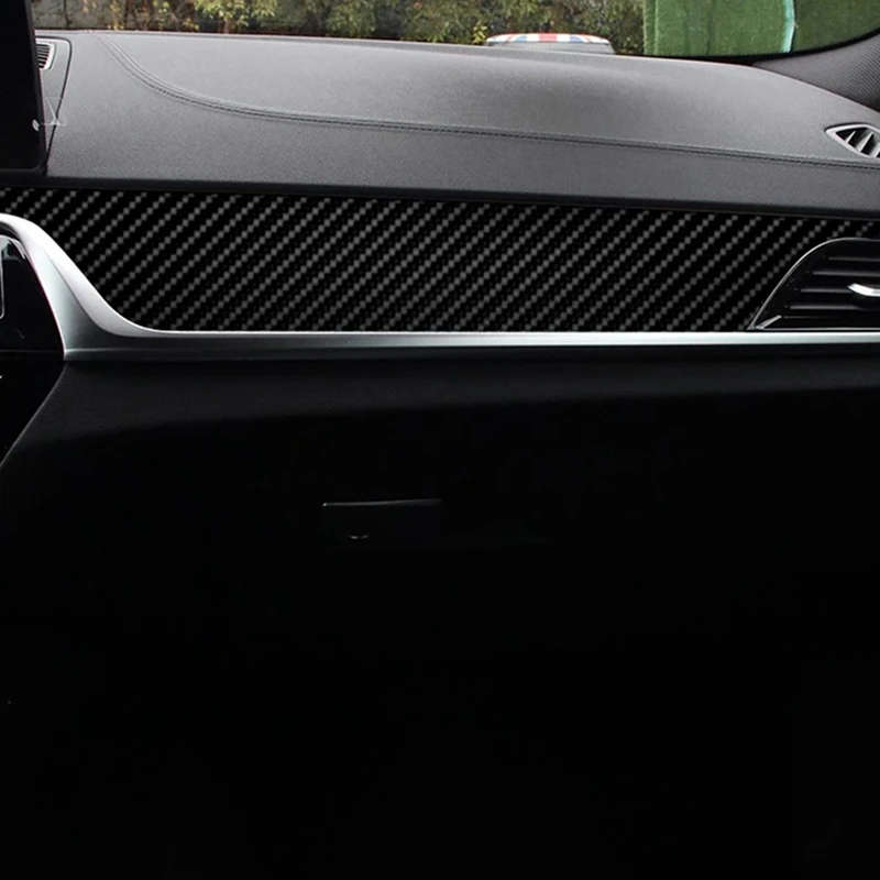 Car Interior Trim Protective Film Decoration 5D Carbon Fiber Vinyl Sticker for-BMW 5 Series G30 G31