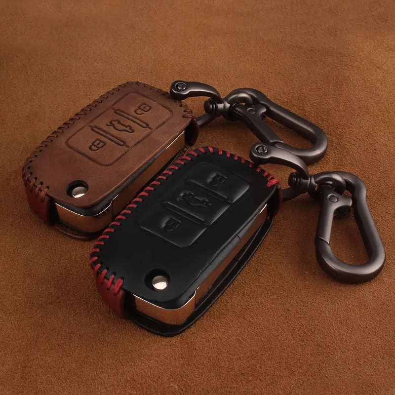 Key Cover Case For Volkswagen Jetta MK6 Tiguan Golf 4 5 6 Polo Bora Passat B5 B6 Key Bag key cover