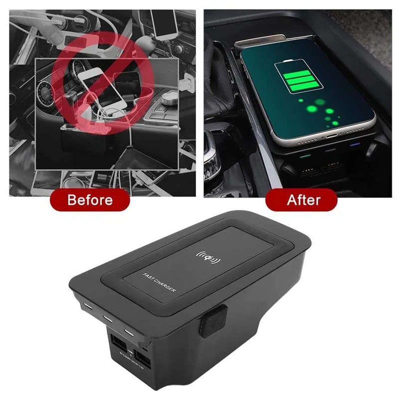 Car Wireless Charger for Volvo S60 V60 XC60 S90 V90 XC90 QI 2018 2019 2020