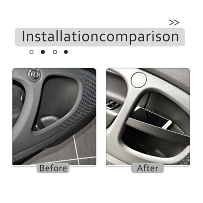 Car Door Handle Storage Box Organizer Container Glove Organizer Tray for Benz Smart 453 Fortwo