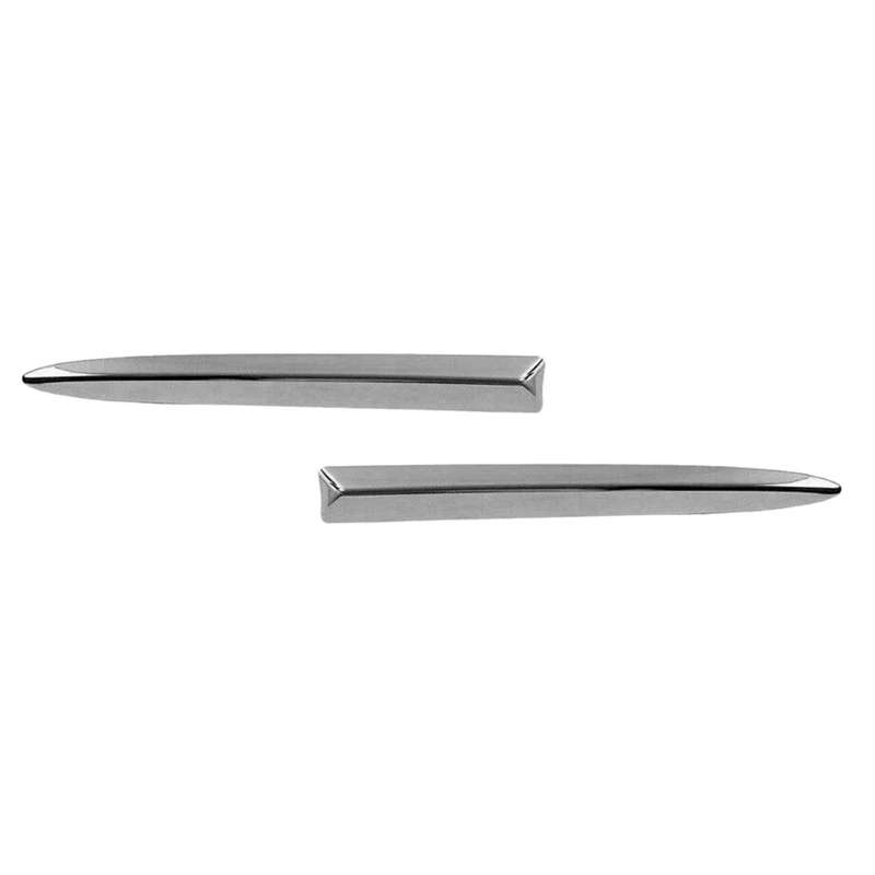 2X Chrome Car Front Bumper Upper Trim Moulding Styling Mouldings for Fiat 500 2007-2015