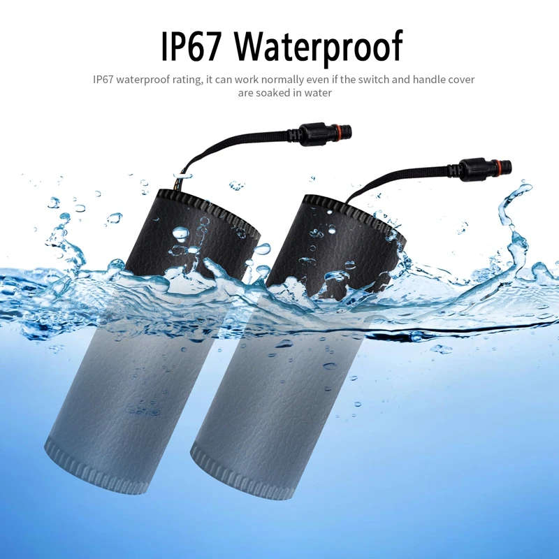 Motorcycle Handlebar Electric Hot Heated Grips Warmer Kit Thermostat Snow ATV Heating Handlebar
