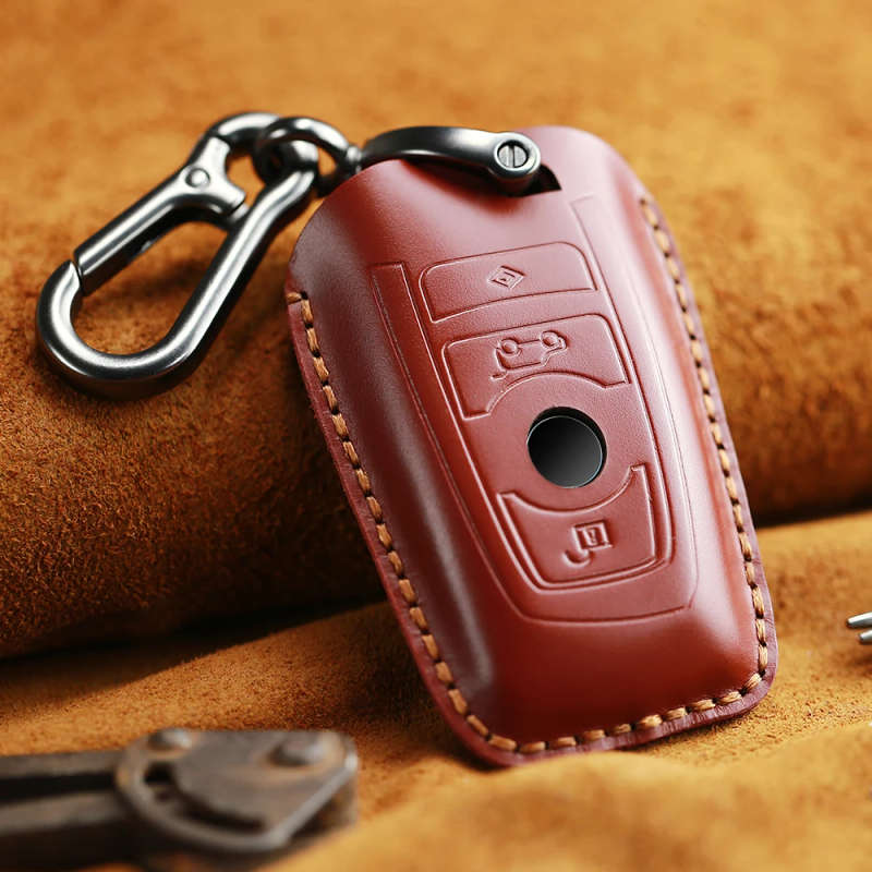 Genuine Leather Car Key Holder Key Cover Key Bag Key Case For BMW 1 3 5 6 7 Series X3 X4