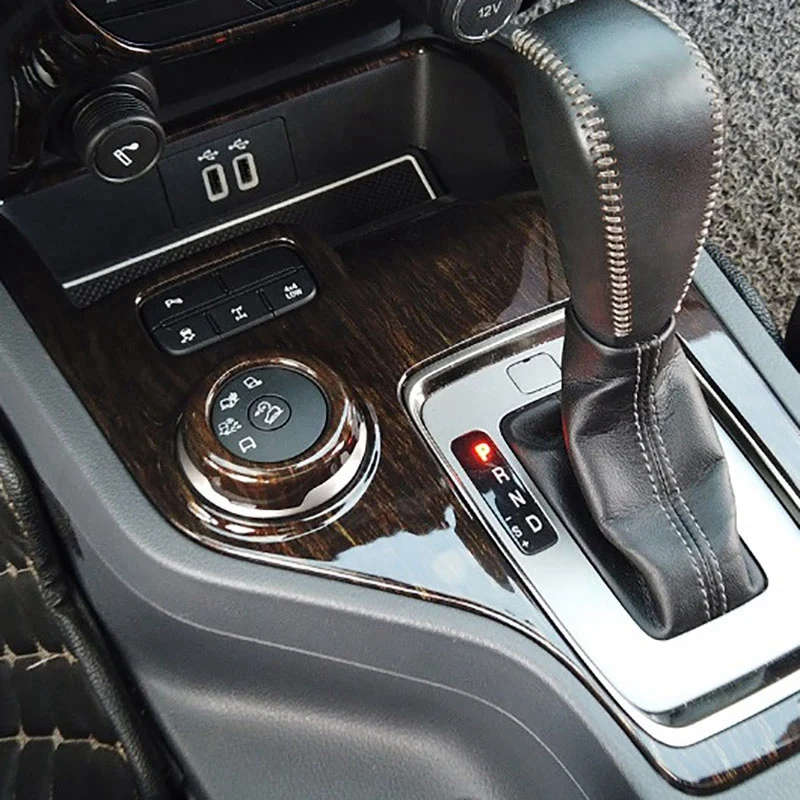 Wood Grain for Ford Ranger Everest Endeavor 2015+ Gear Shift Knob Switch Button Panel Cover Trim