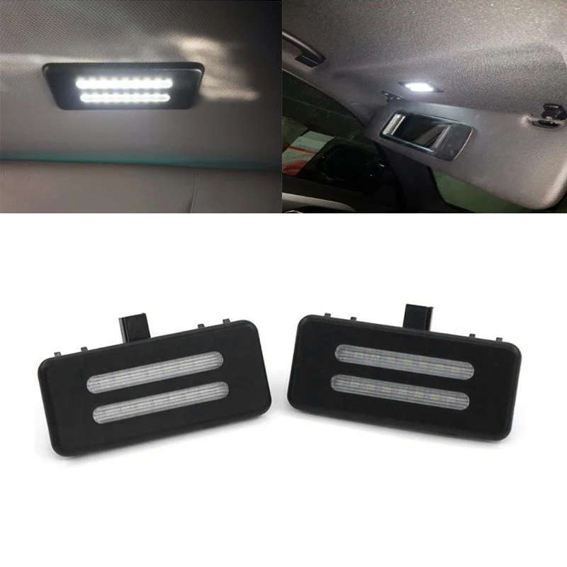 2Pcs LED Sun Visor Vanity Mirror Lamp Reading Light For-BMW X3 F25 X1 E84 X6 E71 X5 E70 E60 E61