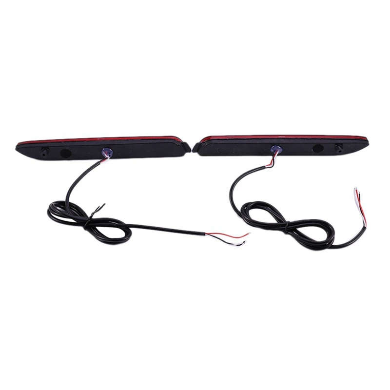 10X LED Bumper Reflector Bright Red Lens Brake Lights for Toyota Camry 2006-2014