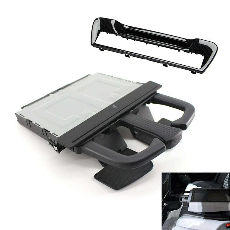 Car Rear Armrest Cup Holder Surround Trim Set Black Fit for- A6 / A7 2011-2016 8P0885995B 6PS