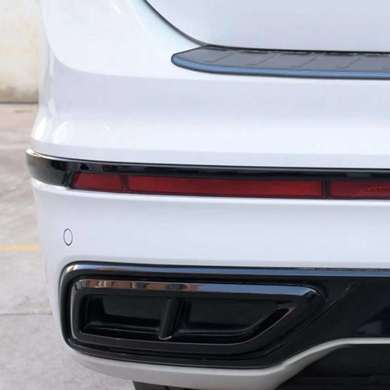 Car Rear Bumper Exhaust Muffler Tail Pipe Trim Sticker for Tiguan L 2022