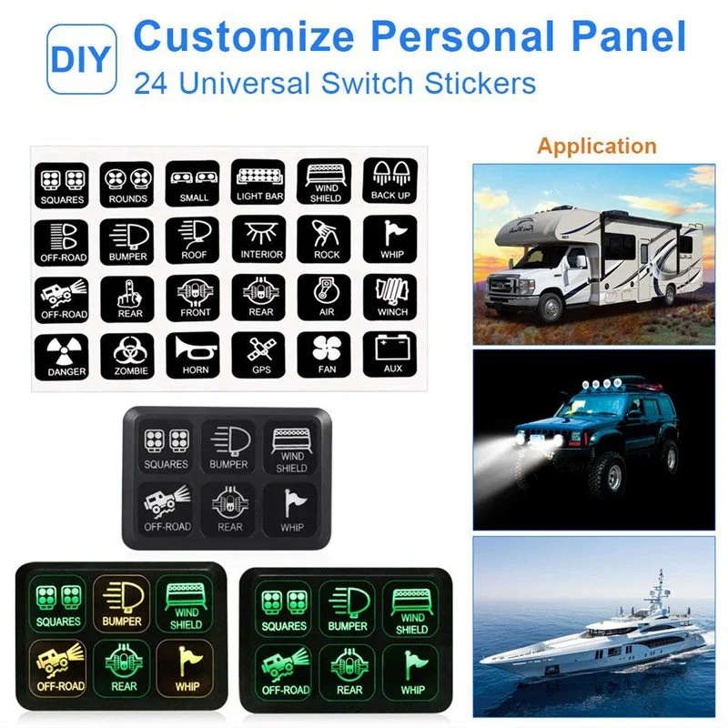 6 Gang Switch Panel Electronic Relay System Circuit Control Box Waterproof Fuse Relay Box