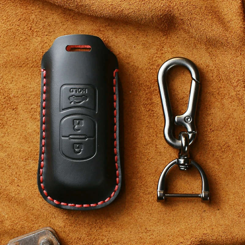 2/3 Buttons Leather Smart Car Remote Key Case Cover For Mazda 2 3 6 Axela Atenza CX-5 CX5 CX-7 CX-9
