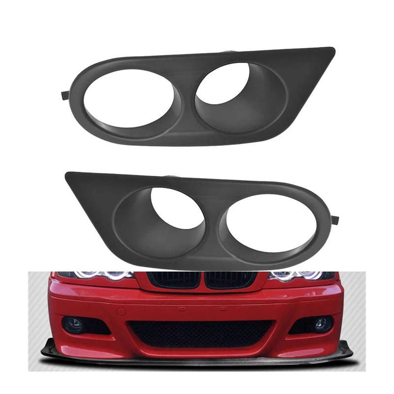 Front Bumper Fog Light Cover Grilles Replacement For 2001-2006 -BMW E46 M3 Left And Right Side