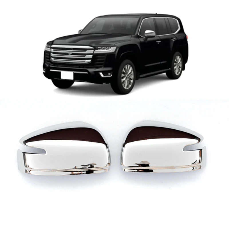 Car Chrome Rear View Rearview Side Glass Mirror Cover Trim Frame Side Mirror Caps For 2022+ Toyota