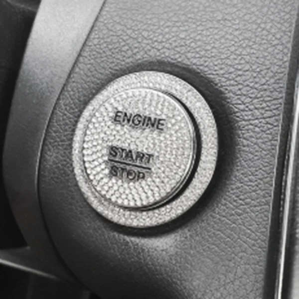 Car Engine Start Stop Ignition One-Button Cover Ring Trim for Mercedes Benz C Class W205 GLC