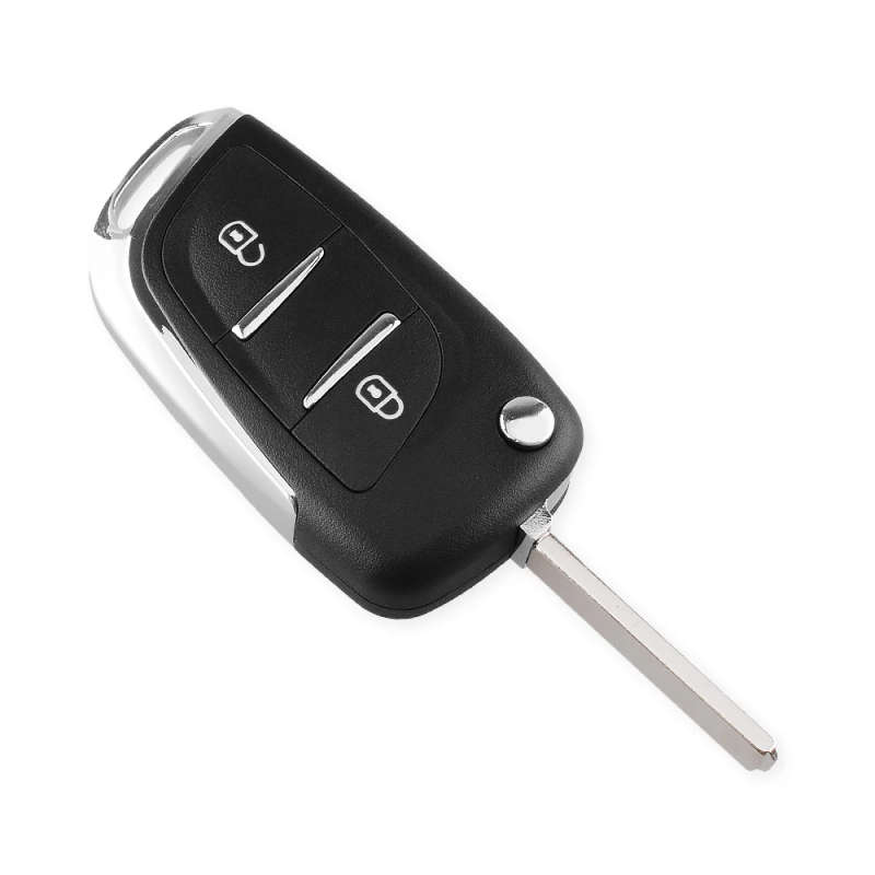 2 Buttons Modified Flip Folding Remote Key Shell Case For Peugeot 207 307 308 407 807