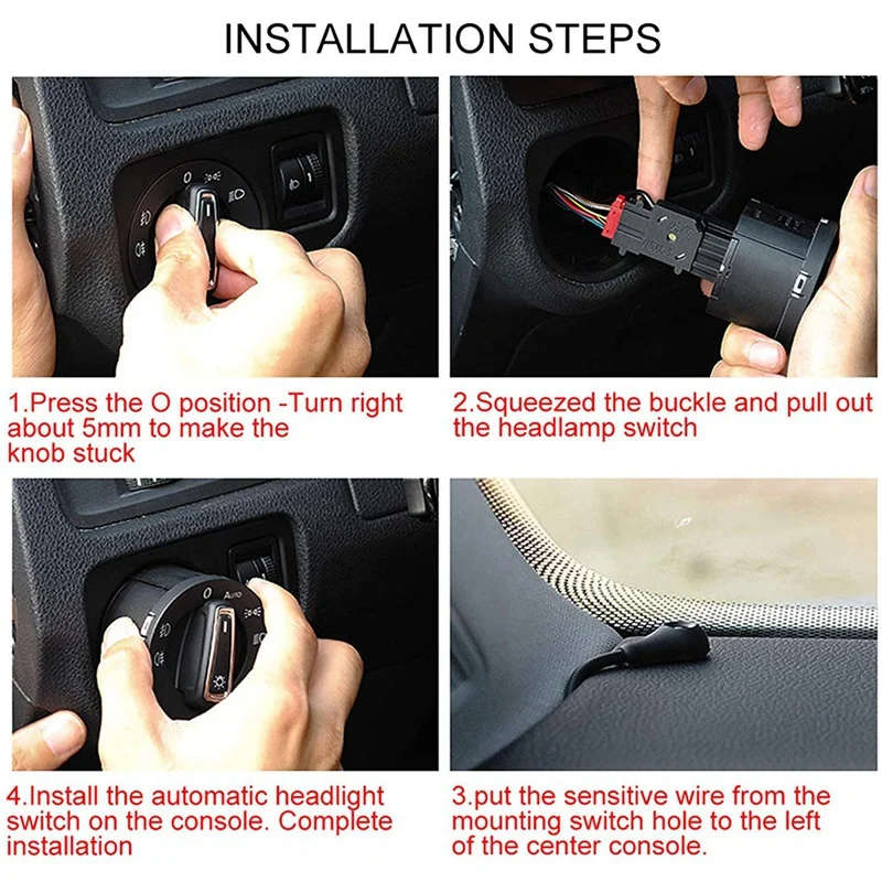 Headlight Switch Car ABS Plastic Auto Headlight Switch Light Sensor Headlight Switch for MK4