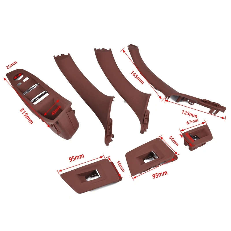 7 PCS Door Handle Window Switch Panel Interior Door Handle for BMW 5 Series 51417225875 51417225854