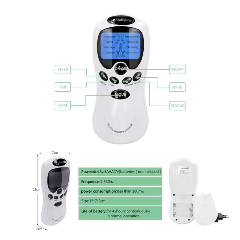 8 mode EMS Electric herald Tens Machine Acupuncture Body Massage Digital Therapy Massager