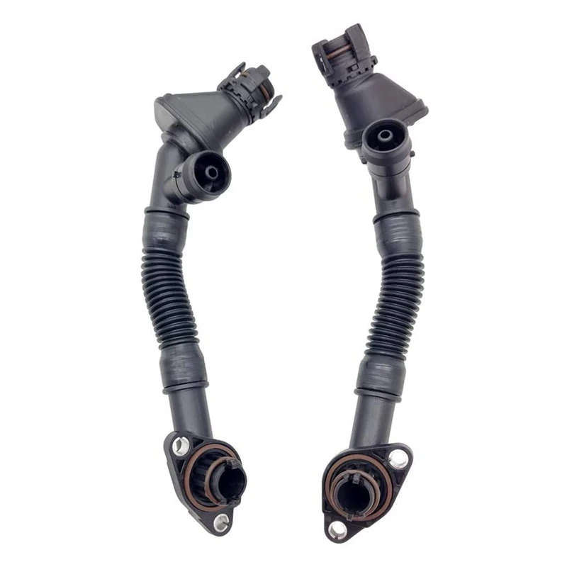 2PCS Crankcase Vent Hose Left and Right for -BMW X5 X6 F01 F02 F07 F10 F12 F13 550I 650I 11157646086