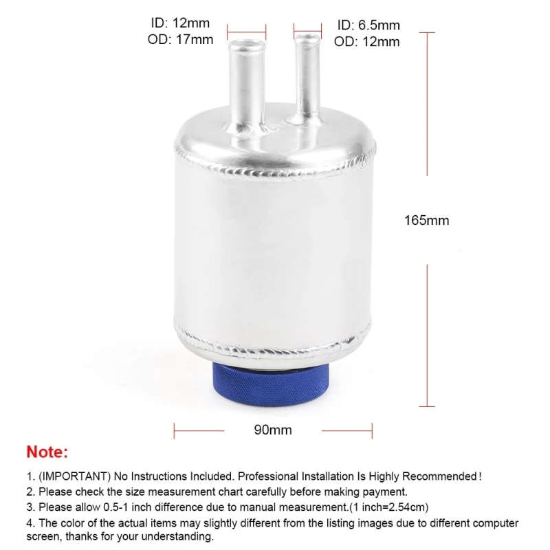 Universal 0.5L Car Oil Catch Compact Baffled Can Waste Oil Recovery Tank Cooling Oil Can