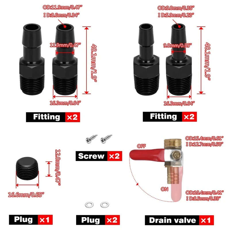 Car Universal Exhaust Gas Engine Oil Pot Two-Hole Oil Storage Tank Kit