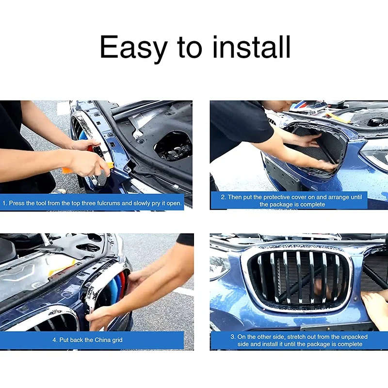 Car Strip Sticker Cover Frame For-BMW F20 F21 F22 F23 F30 F32 G20 Front Grille Trim Strips