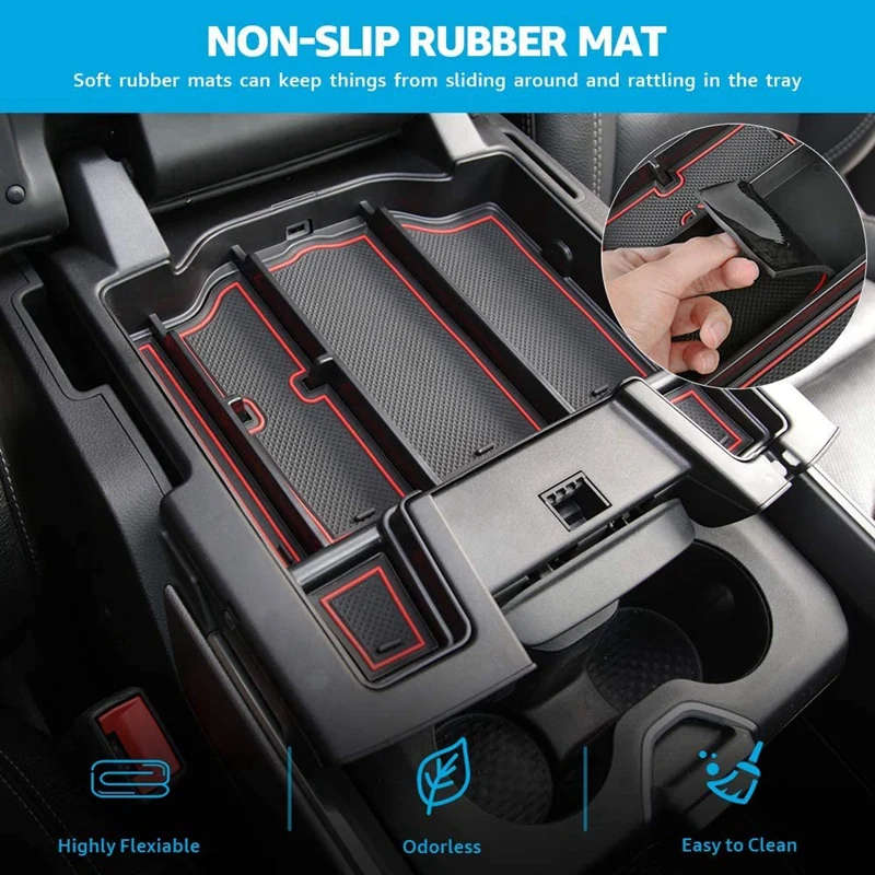 Center Console Organizer Tray for Dodge RAM 1500 2500 3500 2021 2020 2019 Armrest Storage Box