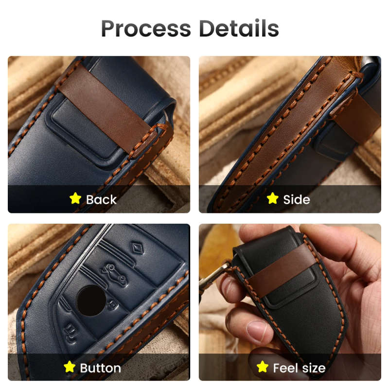 Car Key Case For BMW 4 Buttons CAS4 F 3 5 7 Series E90 E92 E93 X5 F10 F20 F30 F40 Key Case Cover