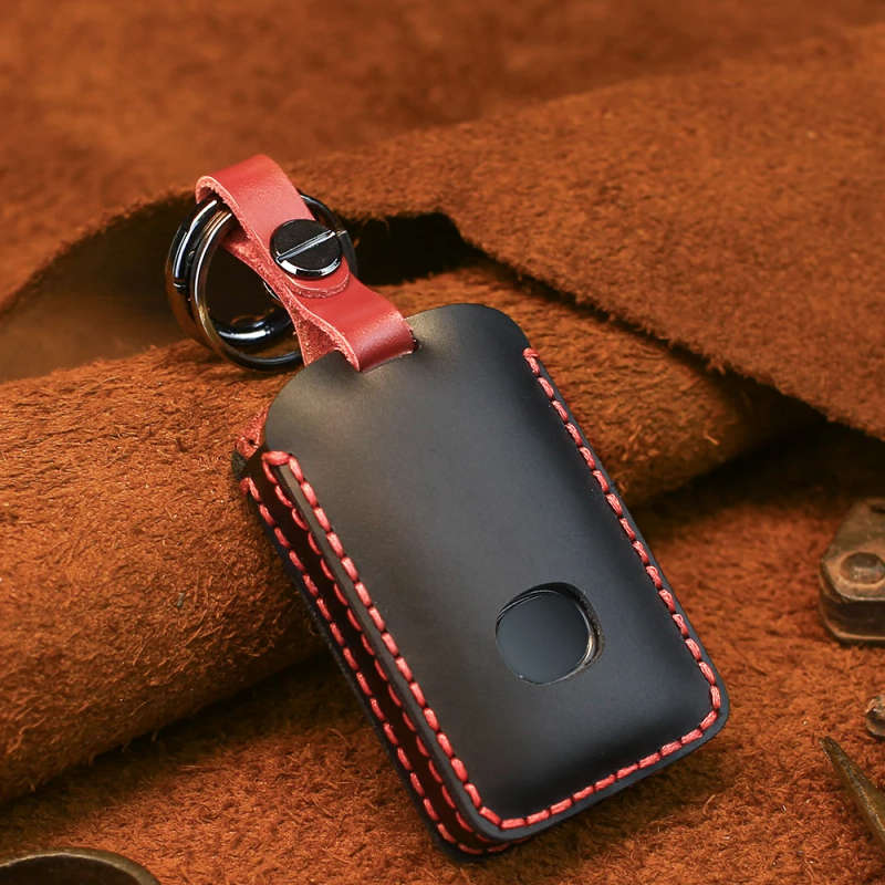Smart Remote Car Key For Mazda Genuine Leather Car Key Case Cover For Mazda 3 Alexa CX4 CX5 CX8