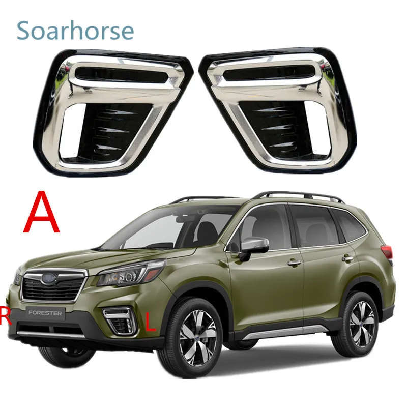 For Subaru Forester SK 2019 2020 2021 Front Bumper Fog Lamp Frame Cover Fog Light Trim Bezel Cap