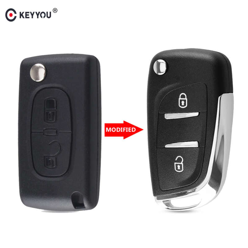 2/3 Button Modified Remote Car Key Shell Case For Peugeot/Citroen C2 C3 C4 C5 C6 Picasso CE0536