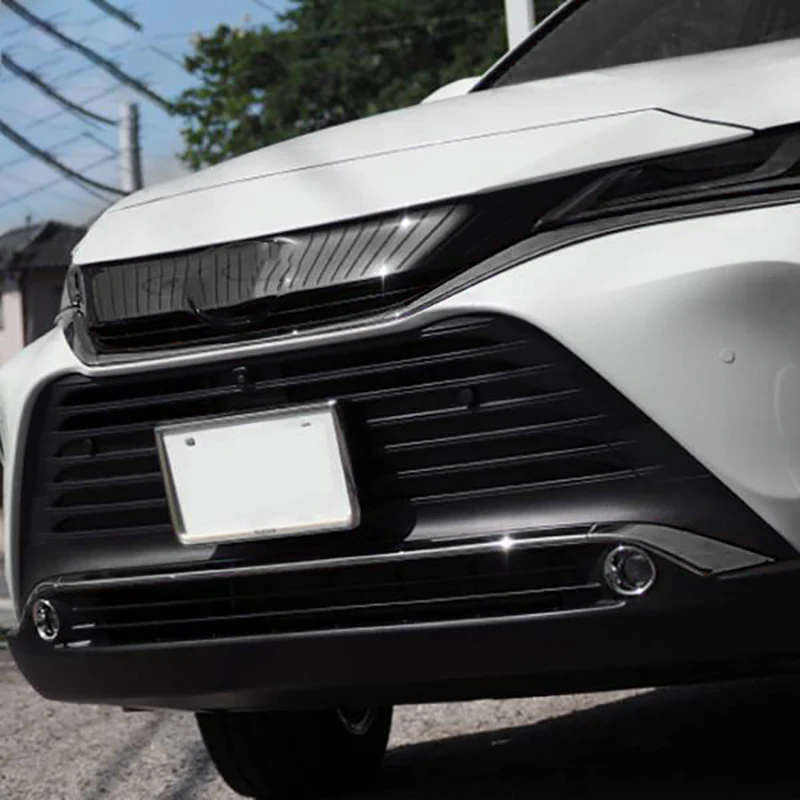 for Toyota Harrier Venza 2020-21 ABS Chrome Front Fog Lights Cover Frame Trim