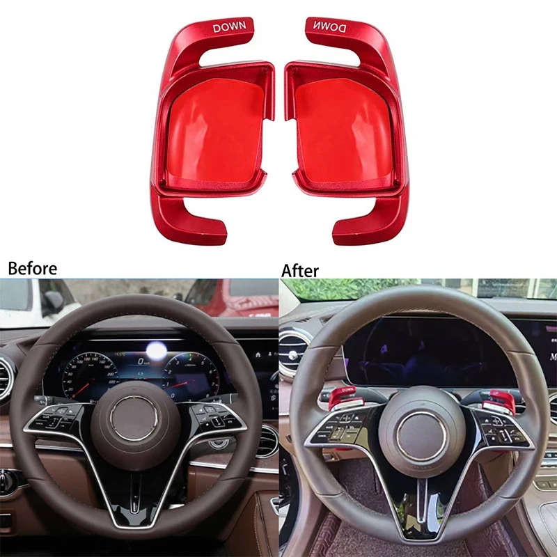 Car Steering Wheel Paddle Shifter Extension Shift Fit for Benz W213 E300L E350L E63S 2020 2021 CNC