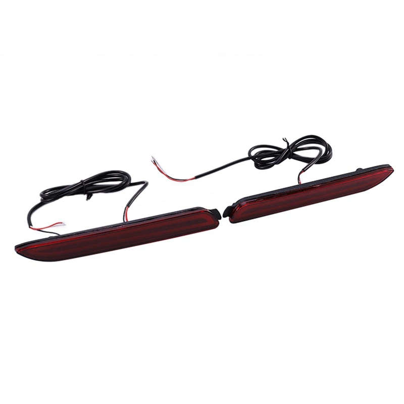 10X LED Bumper Reflector Bright Red Lens Brake Lights for Toyota Camry 2006-2014