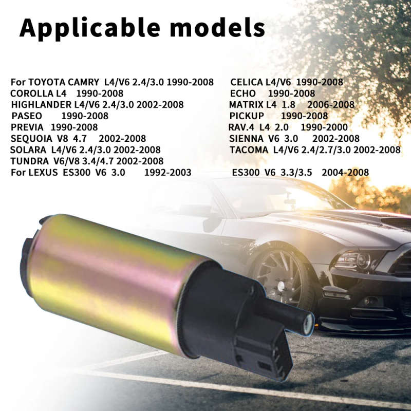 High Pressure Intank Electric Fuel Pump 23221-74021 23220-74021 For T.corolla 3S 4S 5S 4A 5A 7650